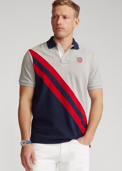 Polo Ralph Lauren Classic Fit Shield Polo Shirt Herre Danmark (HEWGM5198)